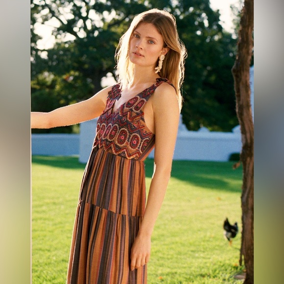 Ranna Gill Dresses & Skirts - Anthropologie Agave embroidered maxi dress, new with tags